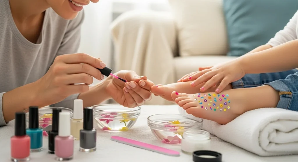 Tiny Hands, Big Style: Nail Ideas for Moms & Little Ones 17 Spa Day at Home