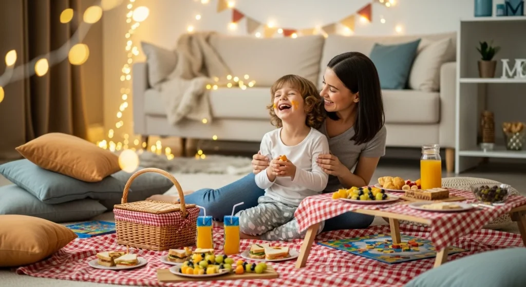 10+7 Dinner Theme Nights Kids Will Absolutely Love 9 Indoor Picnic Night