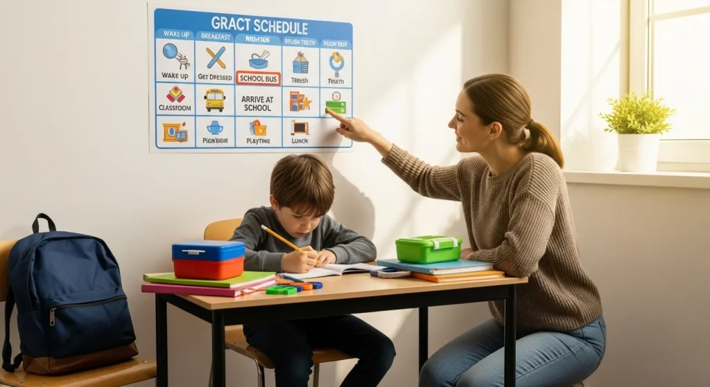 Back-to-School Anxiety? Here’s How to Help Your Child Adjust 12 Use Visual Schedules