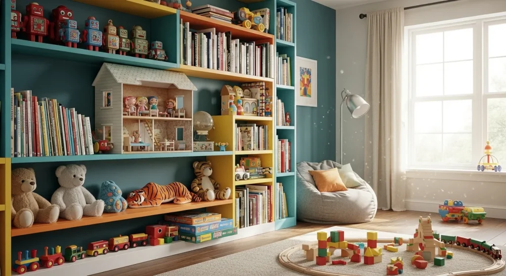 Toy Clutter Be Gone: 15 Genius Storage Hacks for a Mess-Free Kids’ Room 11 Bookshelves Turned Toy Displays