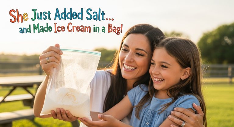 She Just Added Salt… and Made Ice Cream in a Bag!