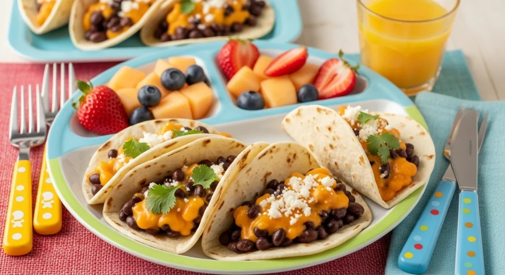Tacos with Cheesy Beans