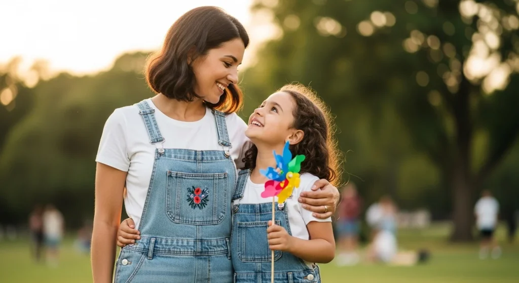 15 Effortlessly Chic Mom Fits That Work for Playdates, Pickups, and Everything In‑Between 17 mom daughter matching outfit