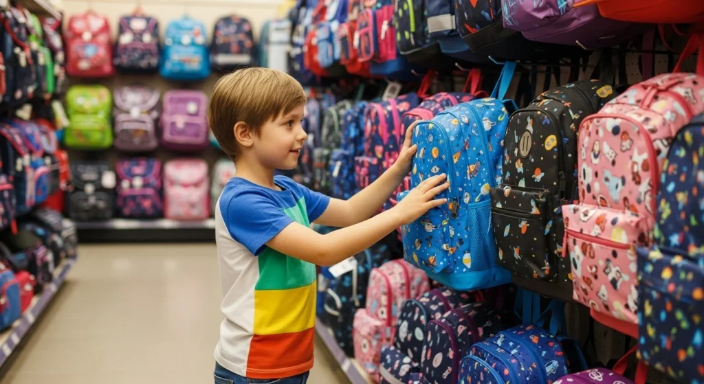 How to Get Your Child Excited for Back to School (Even After Summer) 5 choseing bag