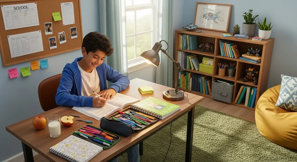 How to Get Your Child Excited for Back to School (Even After Summer) 11 Set Up a Cozy Homework Space