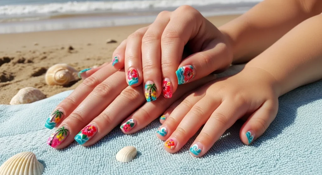 Beach‑Ready Nails: 12 Stunning Summer Designs (Including Mother–Daughter Matching Ideas!) 10 Mother–Daughter Matching Minis
