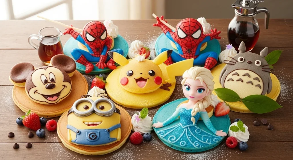 Pancake Art Ideas So Fun Your Kids Will Forget About Screens 17 Character Pancakes