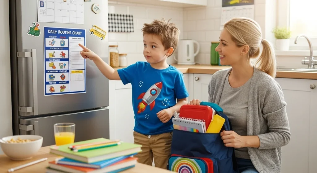 12 Back-to-School Must-Haves Moms Swear By (That Make Mornings Easier!) 5 Daily Routine Chart