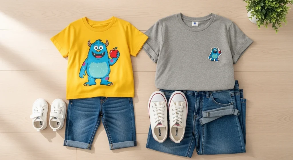 Why Matching Outfits with Your Little One Feels So Special (And How to Start)? 9 Offer their favorite character shirts with your own coordinating neutral tee.