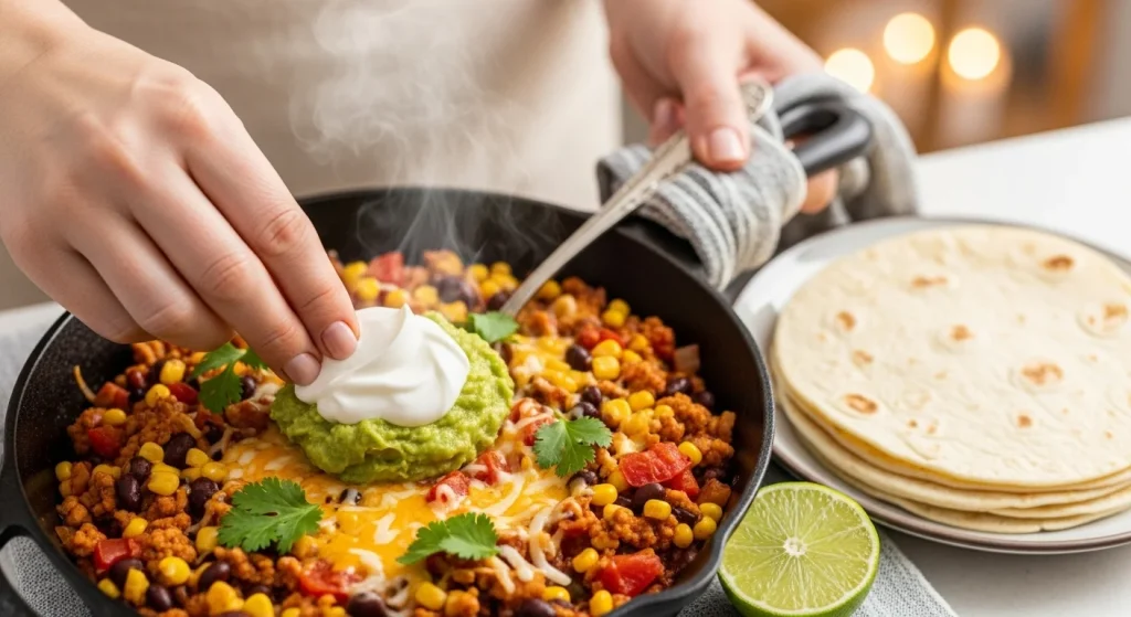 One-Pan Healthy Meals for Moms Who Don’t Want the Cleanup 7 Turkey Taco Skillet