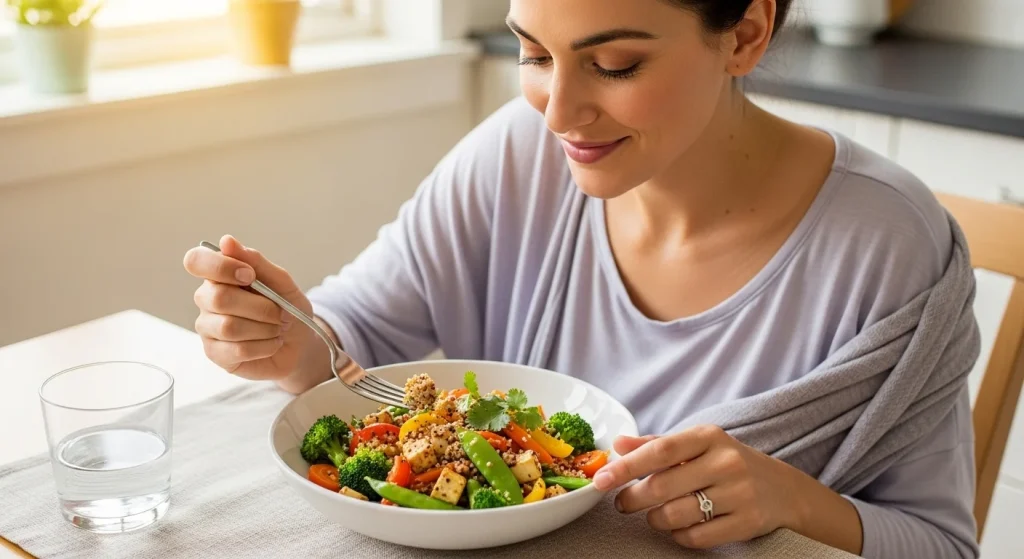 Postpartum Meals That Restore Energy & Nourish Your Body 9 Veggie-Loaded Quinoa Stir Fry