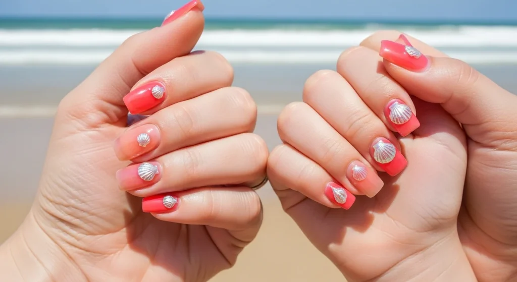 Beach‑Ready Nails: 12 Stunning Summer Designs (Including Mother–Daughter Matching Ideas!) 13 Jelly Polish + Shell Toppers