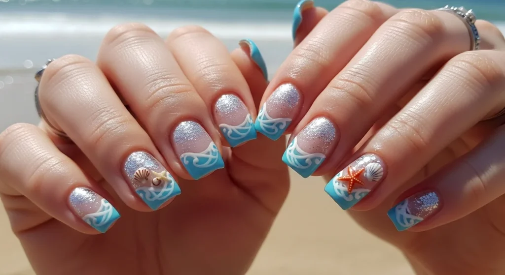 From Pool Days to Playdates: Easy Nail Styles for Summer Moms 9 Ocean-Inspired Nail Art