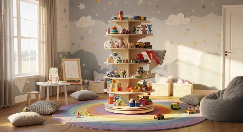 Toy Clutter Be Gone: 15 Genius Storage Hacks for a Mess-Free Kids’ Room 10 Rotating Toy System