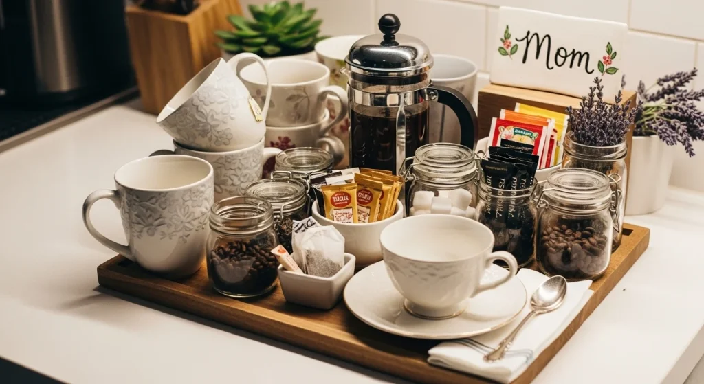 10 Mom Aesthetic Trends That Make Motherhood Feel Magical 10 A mini tea or coffee station just for mom