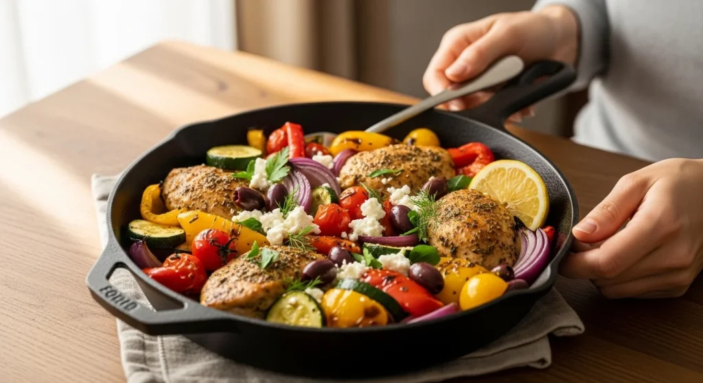 One-Pan Healthy Meals for Moms Who Don’t Want the Cleanup 12 One-Pan Greek Chicken Bowls