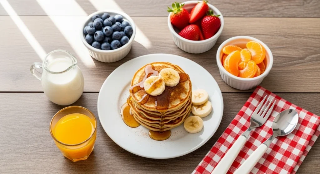 The Ultimate List of Healthy Breakfast Ideas for Toddlers & Kids 3 Banana Oat Pancakes